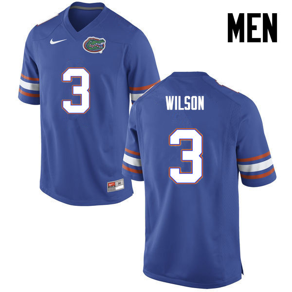 Men Florida Gators #3 Marco Wilson College Football Jerseys-Blue - Click Image to Close